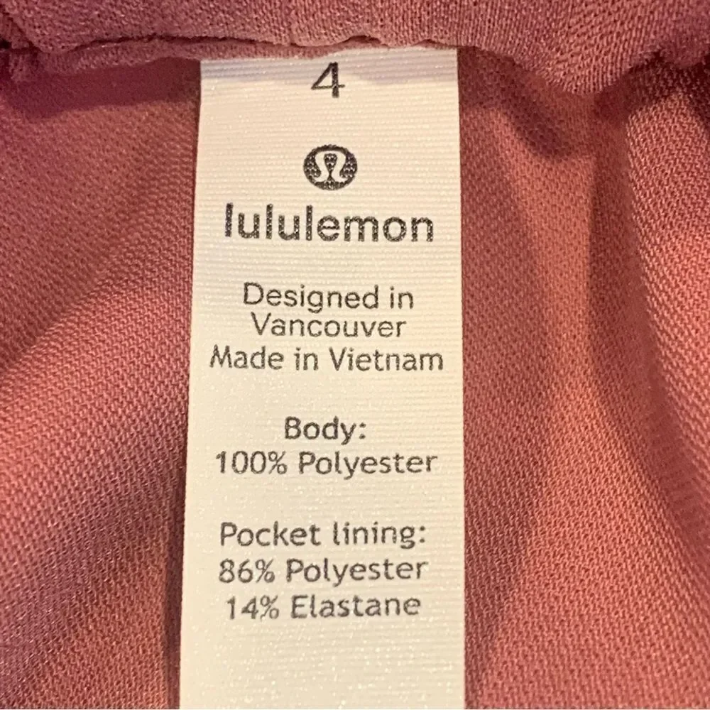 Lululemon on the fly skirt, color: cherry cola, size 4